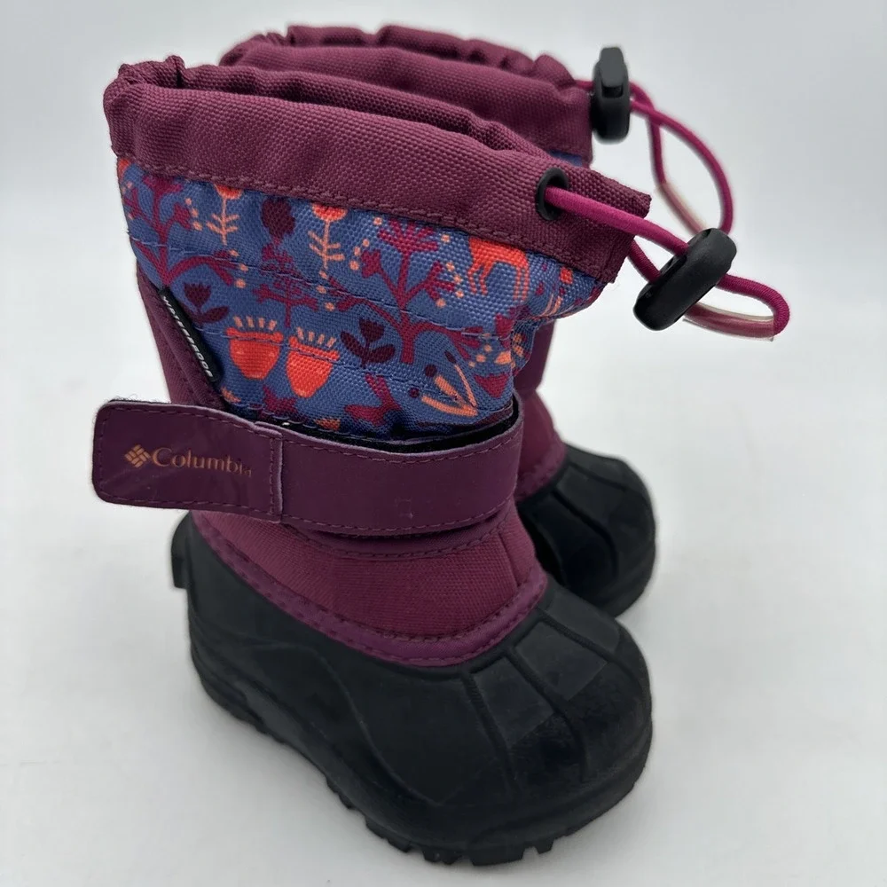 Columbia Toddler Printed Twin Tundra Waterproof Snow Boots - SZ 4